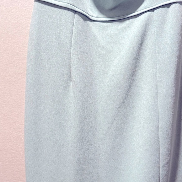 NWT ADRIANNA PAPELL Chiffon Off the Shoulder Gown in Frosted Sage Green dress - Picture 11 of 12